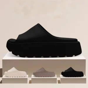 Fashion Trend Women’s Outdoor Summer EVA Anti-Slip Breathable Sandals High Platform Heel Slip-On Slippers