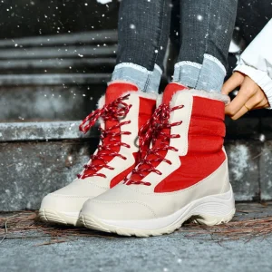 Fashion Winter Travel High Quality Waterproof Non-slip Thick Warm High Top Mid-length Women’s Snow Boots