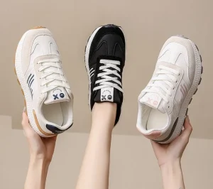 Fashion Women Outdoor Shoes Running Sneakers Thick Bottom Heightened Female Laced Sports Shoes