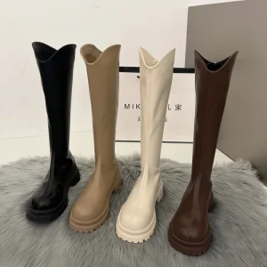 Fashion Women up Knee High Boots Leather Female Boots for Women