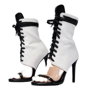 Fashion Women’s Open Toe Over the Knee Heeled Casual Sandals