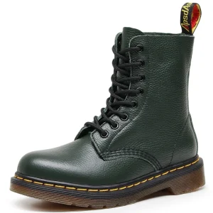 Fashion Women’s Platform Mid-Calf Boots Plus Size Cow Genuine Leather Chunky Shoes Ladies Ankle Midi Boots College Style