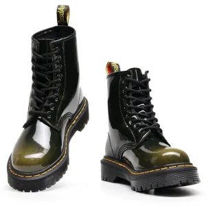 Fashion Women’s Platform Mid-Calf Boots Plus Size Cow Genuine Leather Chunky Shoes Ladies Ankle Midi Boots College Style