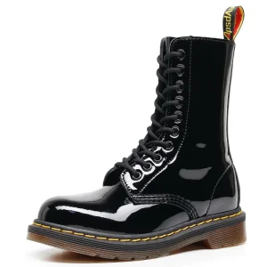 Fashion Women’s Platform Mid-Calf Boots Plus Size Cow Genuine Leather Chunky Shoes Ladies Ankle Midi Boots College Style