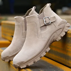 Fashionable Classic High quality Steel Toe Welding Shoes Waterproof Anti slip Rubber Outsole Safety Work Shoes Construction
