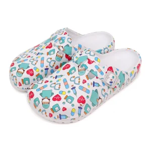 Fashionable EVA Platform Doctor Hospital Medical Mule Breathable Lightweight Anti Slip Fast Drying Outdoor Slippers Women’s