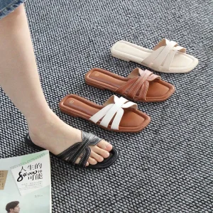Fashionable Flat-bottom Summer New Design Slip-on Sandals Flip-flops Slip-on Outdoor Soft-soled Comfortable Women’s Sandals