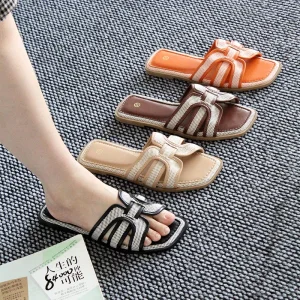 Fashionable Flat bottom Summer Outdoor Slip on Durable Breathable Lightweight Casual Women’s Slippers Sandals