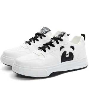 Fashionable Lady Walking Running Tennis Shoes Femme Chaussures PU Leather White Women’s Sneakers