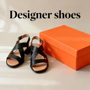 Fashionable Leather High heeled Sandals Casual Shoes Slippers E commerce Women’s Shoes