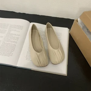 Fashionable Ruched Design Multi Color Options Comfortable Flat Soled Women’s Flats