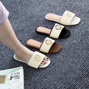 Fashionable Summer Flat Casual Lightweight Open Toe Women Sandals and Slippers Comfortable Durable Sandals