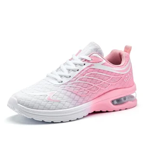 Fashionable Women’s Breathable White Sneakers Summer Running Sports Cushion Walking Shoes for Ladies