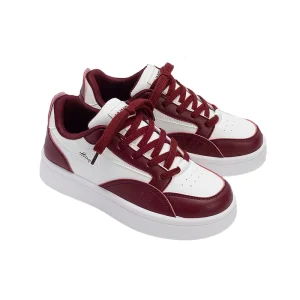Fashionable Women’s Casual Solid Board Shoes Synthetic Upper Toe Red White Lace-Up Closure Spring Autumn Winter