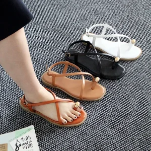 Fashionable Women’s Flat Sandals Summer New Design Ankle Strap Retro Women’s Sandals Comfortable Durable Sandals