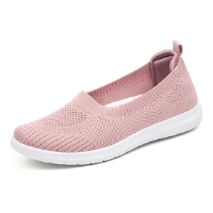 Fashionable Woven Casual Shoes Anti-slip Flat Bottom Walking Style Women’s Shoes in Stock