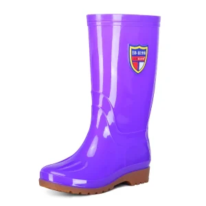 Female Footwear Rivet PVC Rain Boots Women Boots Spring Summer Rainboots Mid-Calf Woman Shoes Big Size Non-slip Waterproof