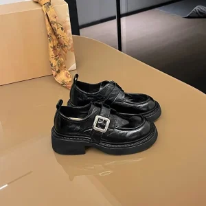 Flagship Product Luxurious Quality Women Platform Heels with 7cm Height Increase Loafers Women’s Leather Shoes Single Shoes