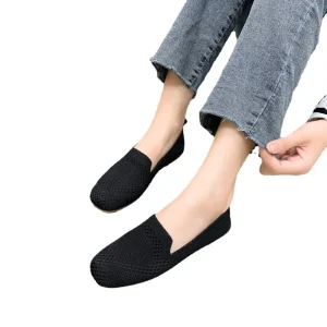 Flat Loafers Spring Women’s Casual Slip-On Breathable Soft Non-Slip Loafers for Daily Wear