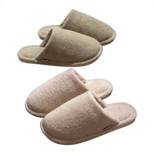 Flax Round Head Embroidery Women’s Autumn Plush New Style Couple Home Indoor Warm Non-slip Men PVC Outsole