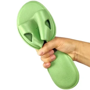 Foldable Lightweight Slides Easy to Pack Carry Travel Hotel Slides Shoes Women’s Non Slip Spa Shower Slides
