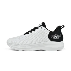 For QILOO Women’s WhiteFashion Breathable Mesh Casual Sneakers Lightweight Comfortable Walking Shoes for Daily Commute Travel