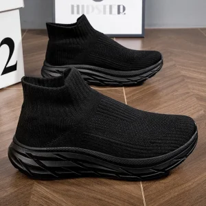 Foreign Trade New Breathable Summer Casual Shoes Thick Sole Increased Slip on Women’s Lazy Lovers Socks Sneakers Model