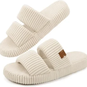 Foreign Trade Open Cold Adhesive Unisex Women’s Thick Sole Slippers Double Strap Home Spring Autumn Indoor Model 1853