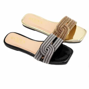 Foreign Trade Slippers Women Summer Wear Fashion Breathable Rhinestone Outdoor Daily Simple Women’s Slippers
