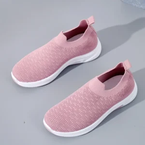 Foreign Trade Women’s Shoes Spring New Sock Shoes for Mesh Casual Breathable Lightweight Sneakers Slip-On All-Match