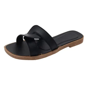 Foreign Trade Women’s Slippers Summer Fashion Cross Strap Anti Slip for Home and Outdoor Wear