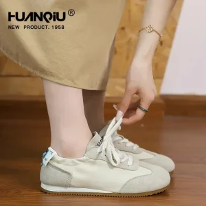 Forrest Gump Lace Up Synthetic Solid Women’s New Summer Lightweight Soft Soled White Casual Sneakers