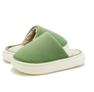 Free Sample 1Pair Fluffy Women’s EVA for Slippers Non Slip Thick Sole Warm Bedroom House for Slippers Fashion Trend Knit