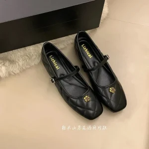 French Mary Jane Shoes, Women Invisible Wedge Heel, Shallow Mouth Pumps, All-match Dress Shoes, Comfortable Low Fatigue Ladies