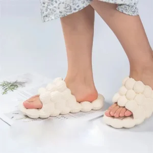Funny Lychee Bubble Slippers Reflexology Flip Flop for Women’S and Men’S Trengy Slippers Bubble Slides with Custom Clogs Charms