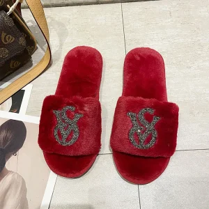 Fur Indoor Home Slippers Women’s Plush Slippers for Girls