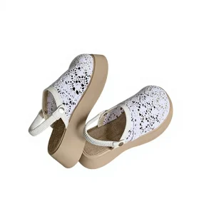 GON22 Women’s Linen Summer Sandals Outdoor Breathable Thick Soled Platform Slip On Closure Type