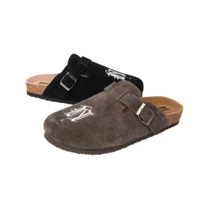 Genuine Cow Leather Upper Women Mules Soft Non Slip EVA Sole Women’s Cow Suede Comfort Clogs Slippers