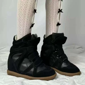 Genuine Leather Ankle Motorcycle Snow Boots High Lace up Waterproof Breathable Gingham Pattern Autumn Winter