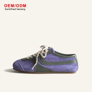 Genuine Leather Anti-Odor Breathable Anti-Slip Trendy Comfortable Women’s Lace-Up Fashion Soft Rubber Outsole Lightweight Shoes