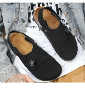 Genuine Leather Clog Cow Suede Fur Printed Embroidery Cork Sole Arch Support Women Birkenstocks Custom Mule Shoes