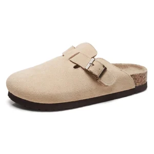 Genuine Leather Clog Suede Fur Printed Embroidery Cork Sole Arch Support EVA Women Birkenstocks Custom Mule Shoes
