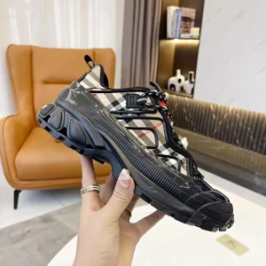 Genuine Leather Men’s Sneakers Mesh Striped Designer Shoes Women’s Walking Shoes