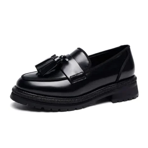 Genuine Leather Women’s Loafers Slip On Summer Spring Casual Dress Shoes Breathable Anti Slip Flat