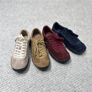 Genuine Leather Women’s Shoes Flat Casual Sports Sneakers Versatile Breathable Hiking Training Summer