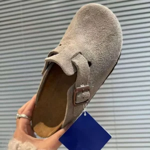 Genuine Suede Custom Unisex Mule Shoes Clogs & Mules Women Cork Clogs Luxury Leather Slippers