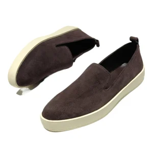 Genuine Suede Leather Women’s Shoes Rubber Soles Loafers Casual Comfortable Cowhide Round Toe Thick Bottom