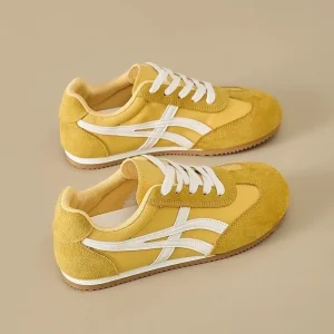 German Women’s Training Shoes Spring New Breathable Mesh Upper Sneakers Light Casual Board Joker Retro Forrest Gump Rubber