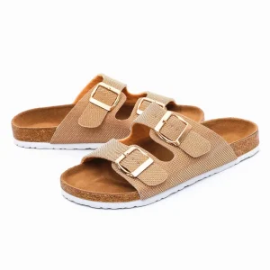 Gold Color Shiny Glitter Upper Sandals Comfortable Women Sandals Summer Indoor Outdoor Slipper