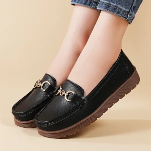 Good Quality Women’s Fashionable Flat Comfortable Loafers Casual Slip On Lady Shoes